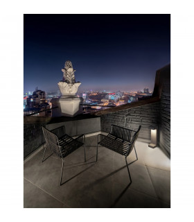 Aran Outdoor Bollard Grey Cement Glass LED 8W 380Lm 3000K IP65-2