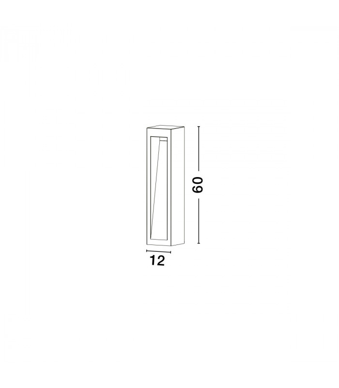 Barco Outdoor Bollard Grey Cement Glass LED 6W 450Lm 3000K IP65-5