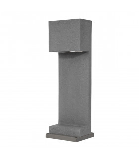 Grante 2 Light Outdoor Bollard Grey Concrete Aluminium LED GU10 2x10W IP65-1