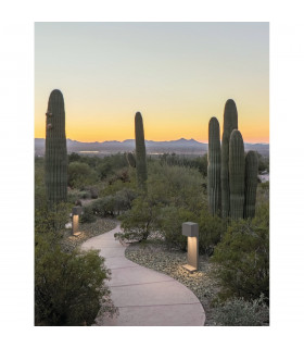 Grante 2 Light Outdoor Bollard Grey Concrete Aluminium LED GU10 2x10W IP65-2