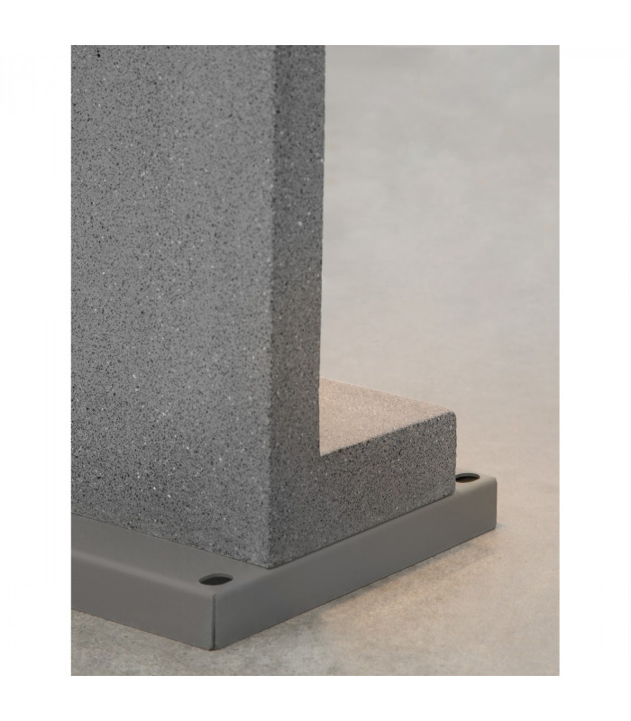 Grante 2 Light Outdoor Bollard Grey Concrete Aluminium LED GU10 2x10W IP65-5