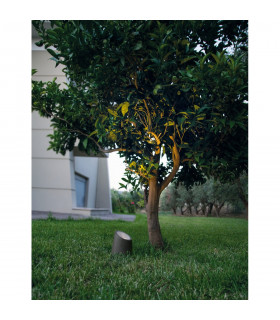 Fox Outdoor Pedestal Light Dark Grey Sandstone Glass LED GU10 1x7W IP65-2