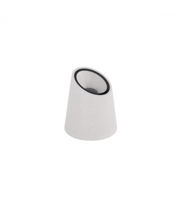 Fox Outdoor Pedestal Light White Sandstone Glass LED GU10 1x7W IP65-1