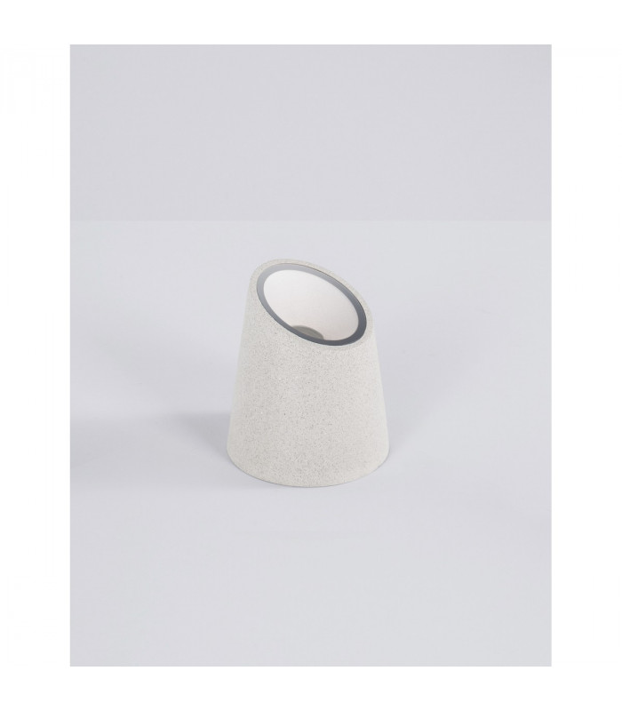 Fox Outdoor Pedestal Light White Sandstone Glass LED GU10 1x7W IP65-3
