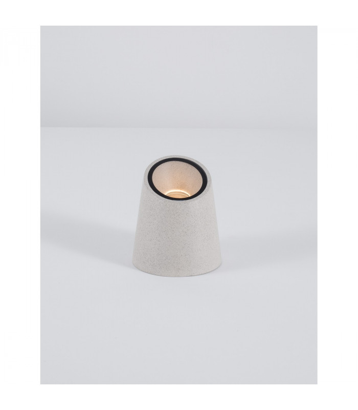 Fox Outdoor Pedestal Light White Sandstone Glass LED GU10 1x7W IP65-4