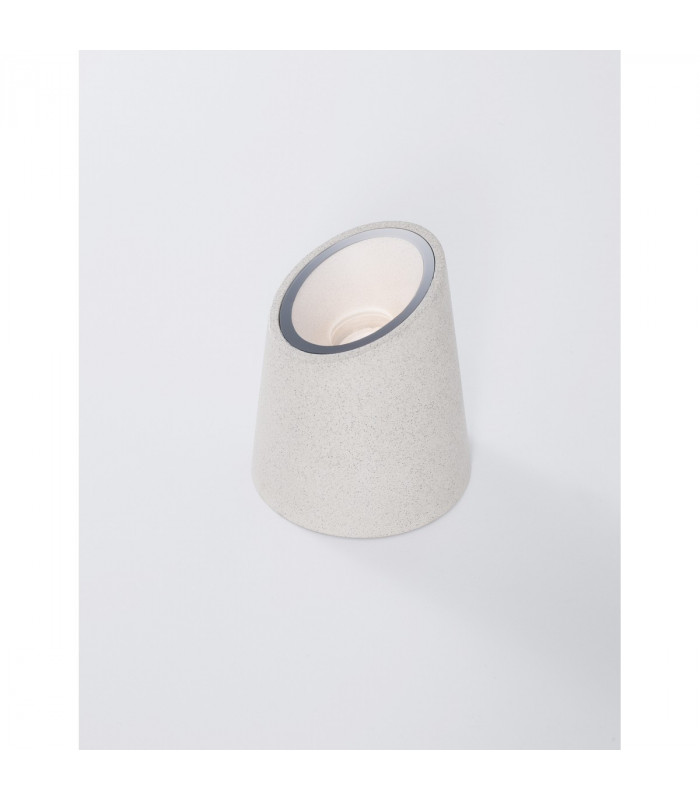 Fox Outdoor Pedestal Light White Sandstone Glass LED GU10 1x7W IP65-5