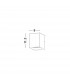 Emile Outdoor Down Wall Lamp Grey Cement Glass LED 5W 200Lm 3000K IP65-5