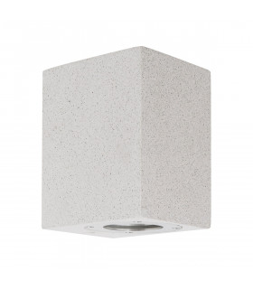 Fuento Outdoor Down Wall Lamp White Sandstone Glass LED GU10 1x7W IP65-1