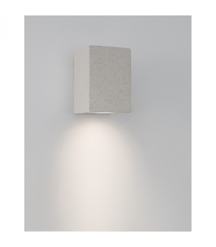 Fuento Outdoor Down Wall Lamp White Sandstone Glass LED GU10 1x7W IP65-4