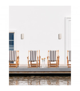 Fuento 2 Light Outdoor Up Down Wall Lamp White Sandstone Glass LED GU10 2x7W IP65-2