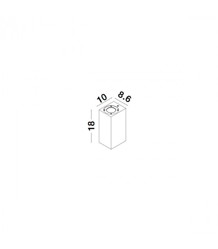 Fuento 2 Light Outdoor Up Down Wall Lamp White Sandstone Glass LED GU10 2x7W IP65-7