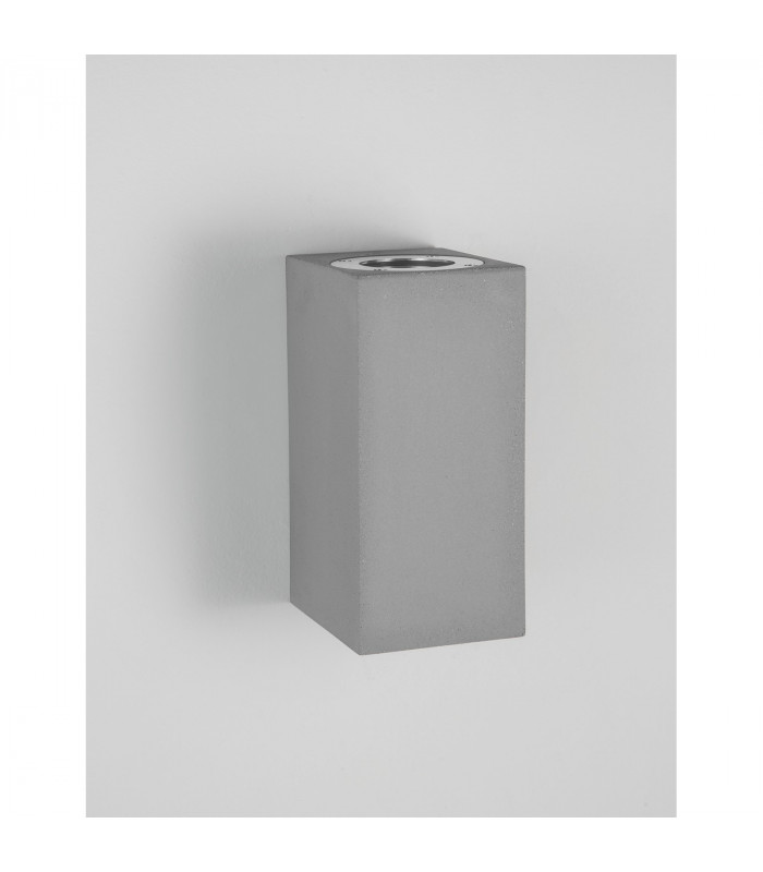 Fuento 2 Light Outdoor Up Down Wall Lamp Grey Concrete Glass LED GU10 2x7W IP65-3