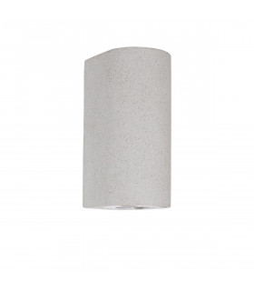 Lido 2 Light Up & Down Wall Lamp White Sandstone Glass LED GU10 2x7W IP65-1