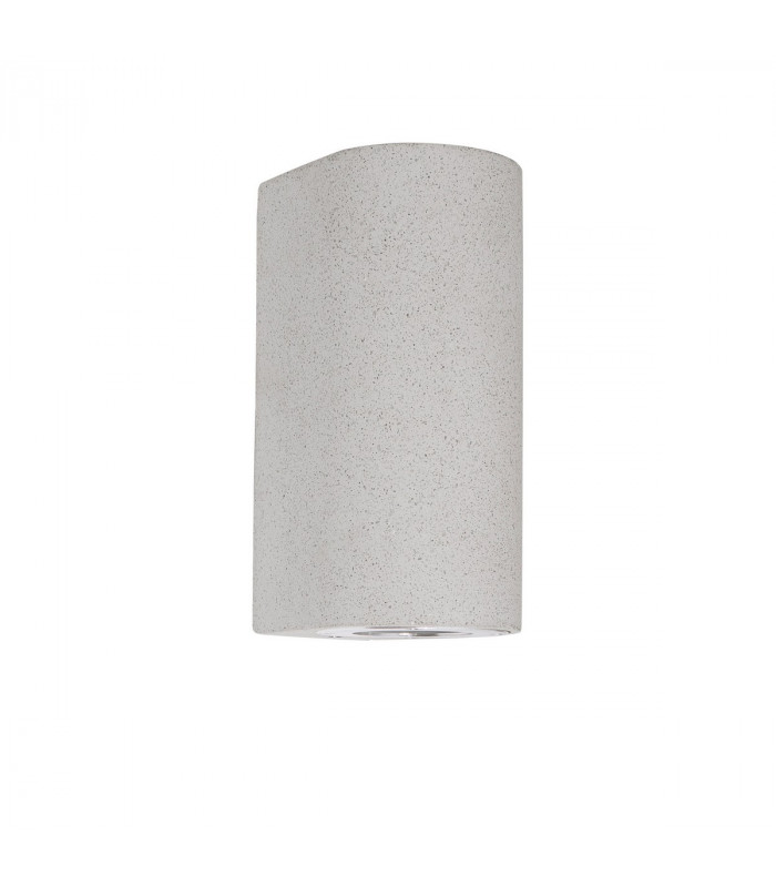 Lido 2 Light Up & Down Wall Lamp White Sandstone Glass LED GU10 2x7W IP65-1