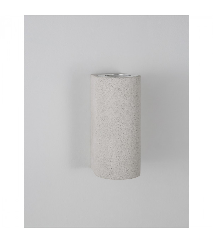 Lido 2 Light Up & Down Wall Lamp White Sandstone Glass LED GU10 2x7W IP65-3