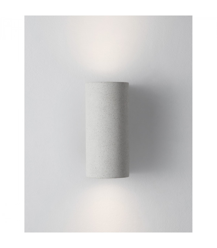 Lido 2 Light Up & Down Wall Lamp White Sandstone Glass LED GU10 2x7W IP65-6