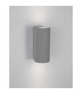 Lido 2 Light Up & Down Wall Lamp Grey Concrete Glass LED GU10 2x7W IP65-2