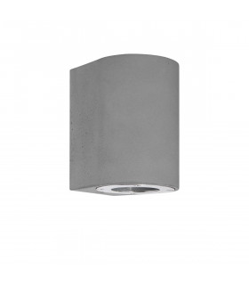 Lido Outdoor Down Wall Lamp Grey Concrete Glass LED GU10 1x7W IP65-1
