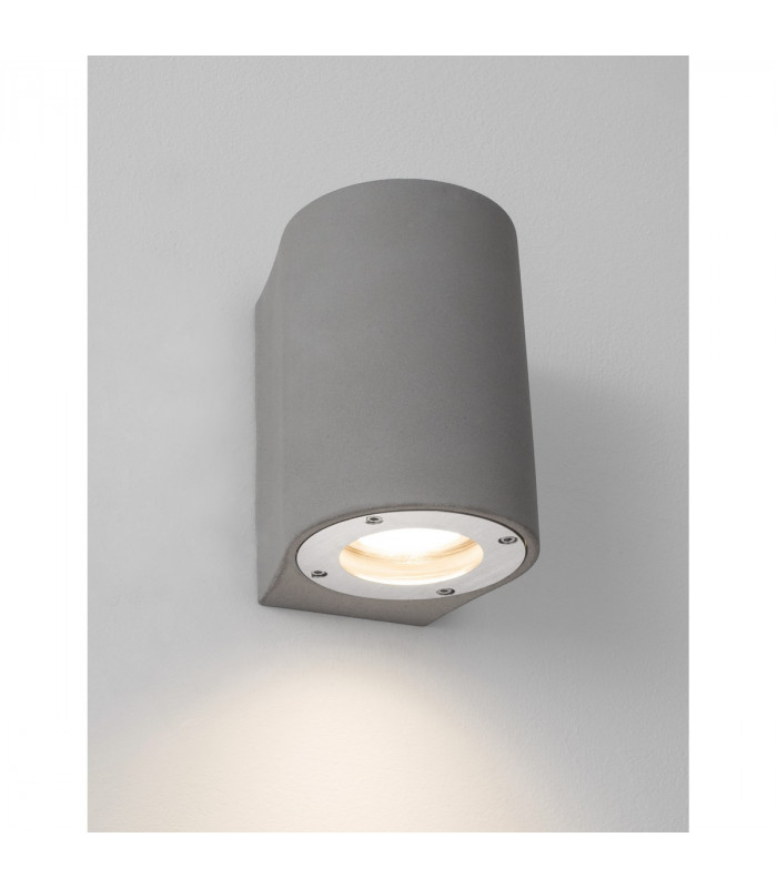 Lido Outdoor Down Wall Lamp Grey Concrete Glass LED GU10 1x7W IP65-5