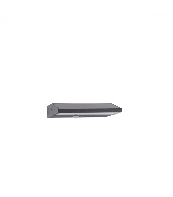 Prim Outdoor Motion Sensor Wall Lamp Anthracite Aluminium Clear Glass LED 2W 197Lm 3000K IP65-4