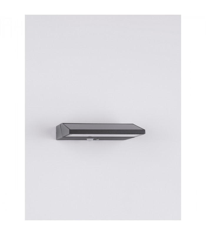 Prim Outdoor Motion Sensor Wall Lamp Anthracite Aluminium Clear Glass LED 2W 197Lm 3000K IP65-8