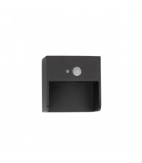 Marta Outdoor Motion Sensor Wall Lamp Anthracite Aluminium Glass LED 1W 57Lm 3000K IP65 Switched-1