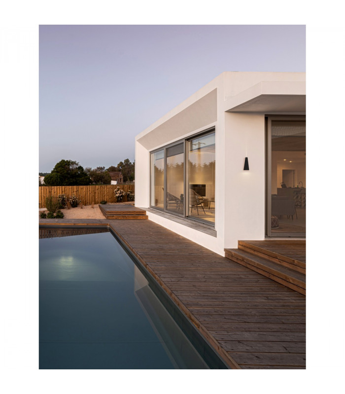 Veiro Outdoor Up Down Wall Lamp Anthracite Aluminium Glass LED 6W 62Lm 3000K IP65 Beam Angle 40 O-2