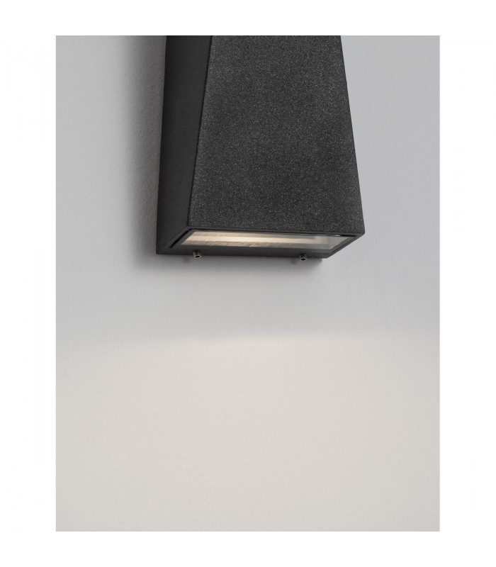 Veiro Outdoor Up Down Wall Lamp Anthracite Aluminium Glass LED 6W 62Lm 3000K IP65 Beam Angle 40 O-6