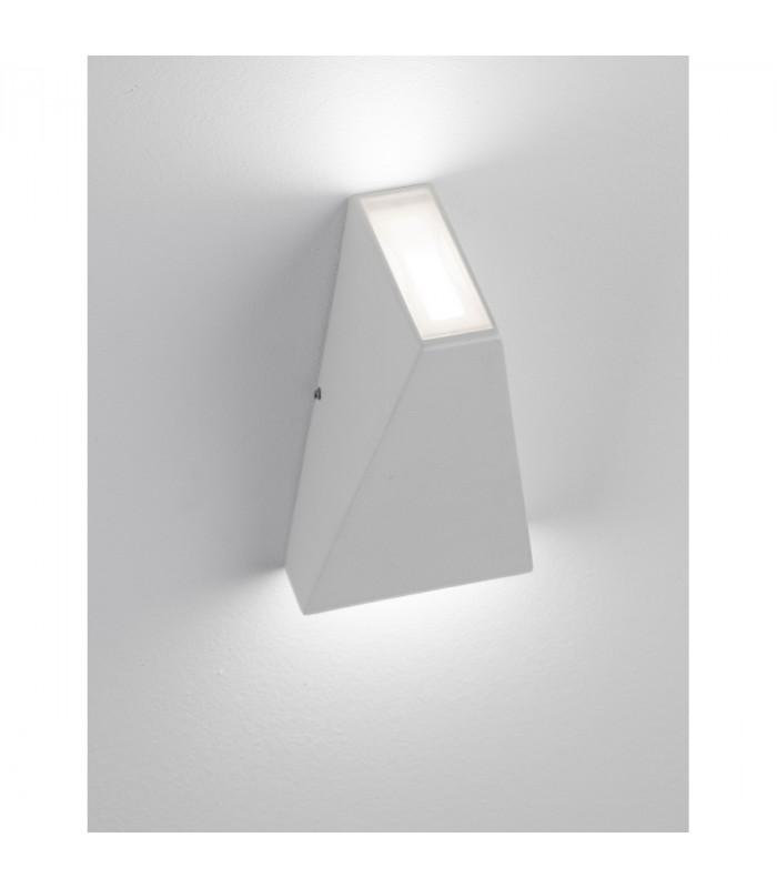 Miley Outdoor Up Down Wall Lamp Sandy White Aluminium Glass LED 7W 397Lm 3000K IP54-2