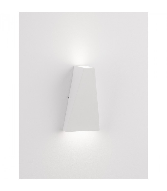 Miley Outdoor Up Down Wall Lamp Sandy White Aluminium Glass LED 7W 397Lm 3000K IP54-6