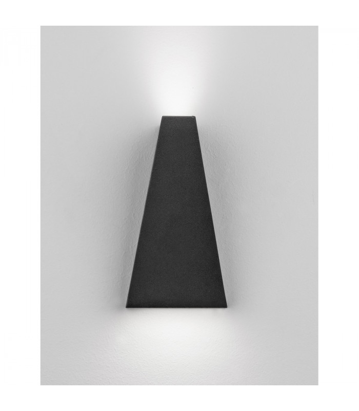 Miley Outdoor Up Down Wall Lamp Sandy Black Aluminium Glass LED 7W 397Lm 3000K IP54 -2