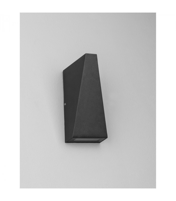 Miley Outdoor Up Down Wall Lamp Sandy Black Aluminium Glass LED 7W 397Lm 3000K IP54 -3