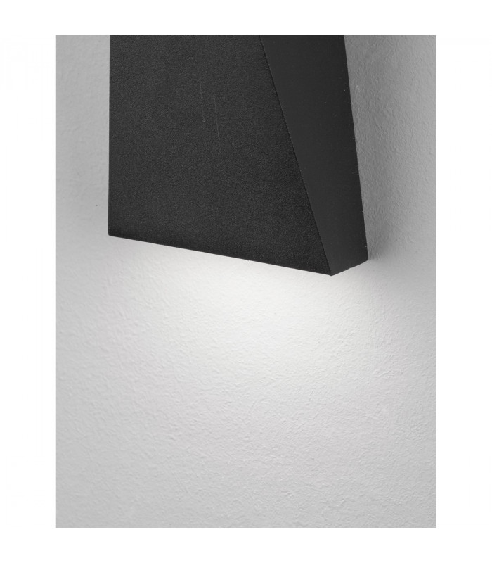 Miley Outdoor Up Down Wall Lamp Sandy Black Aluminium Glass LED 7W 397Lm 3000K IP54 -4
