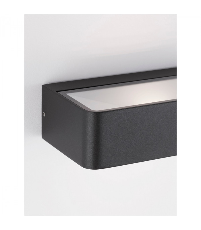 Videno Outdoor Down Wall Lamp Anthracite Aluminium Clear Glass LED 10W 302Lm 3000K IP65-4