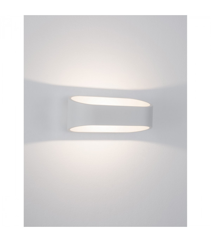 Mile Outdoor Up Down Wall Lamp White Aluminium Glass LED 9W 475Lm 3000K IP54-4
