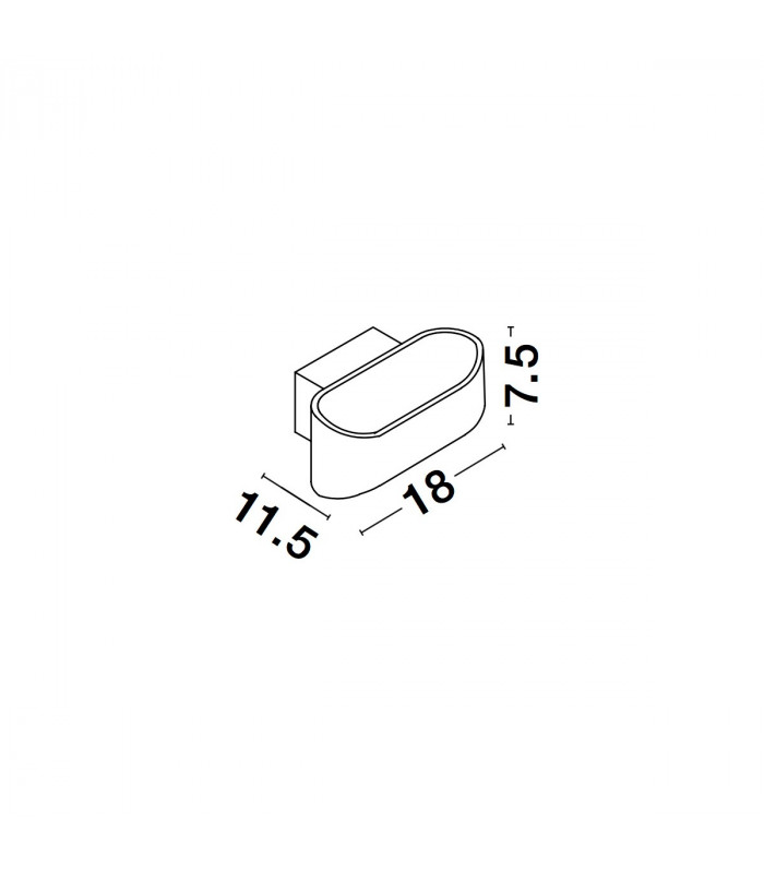 Mile Outdoor Up Down Wall Lamp White Aluminium Glass LED 9W 475Lm 3000K IP54-7