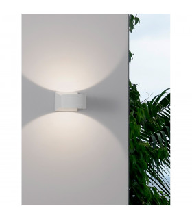 Chez Outdoor Up Down Wall Lamp White Aluminium Glass LED 6W 274Lm 3000K IP54-2