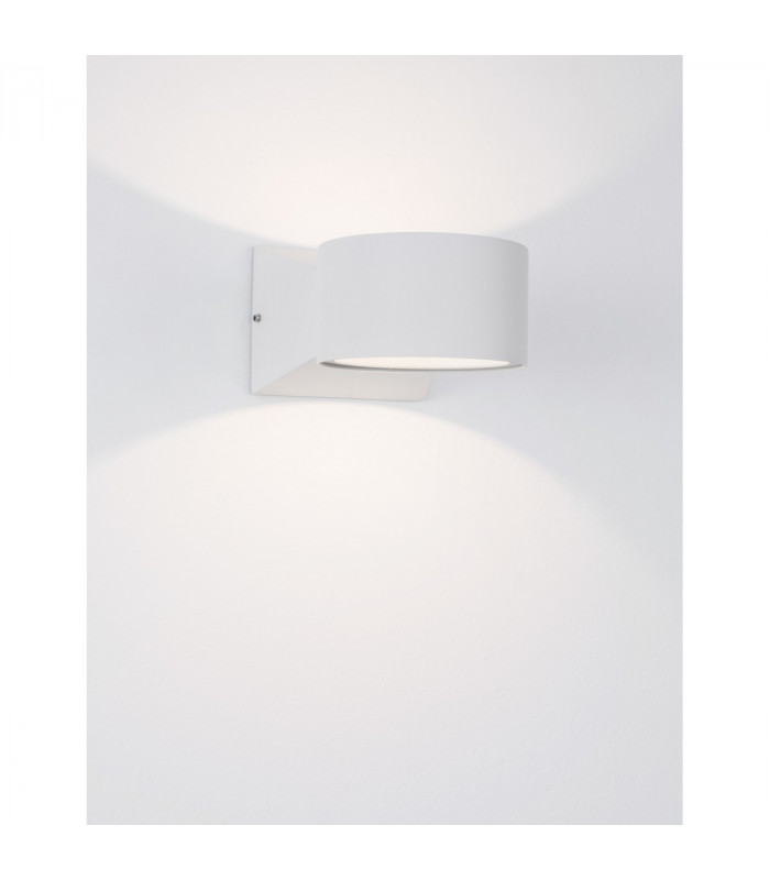 Chez Outdoor Up Down Wall Lamp White Aluminium Glass LED 6W 274Lm 3000K IP54-6