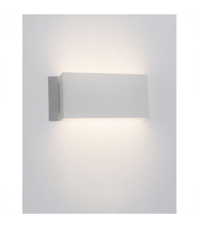 Mile 2 Light Outdoor Up Down Wall Lamp White Aluminium Glass LED 2x5W 550Lm 3000K IP54-4