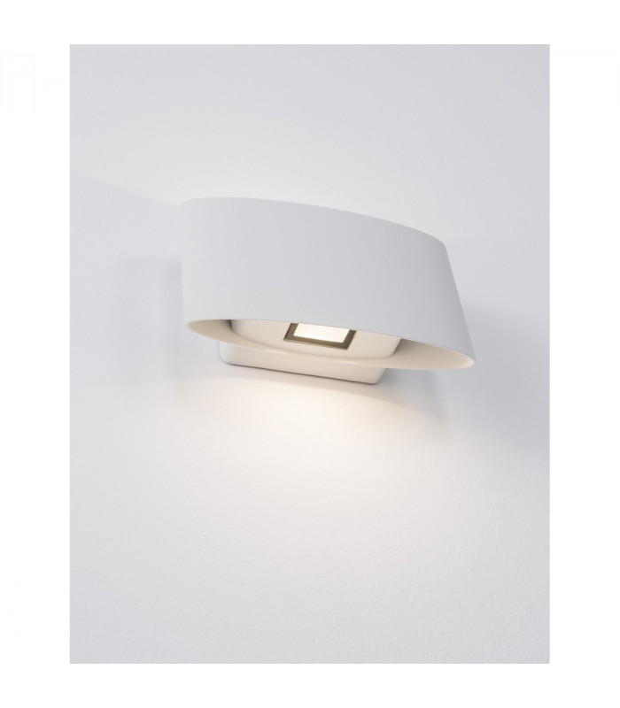 Chez 2 Light Outdoor Up Down Wall Lamp White Aluminium Glass LED 2x5W 560Lm 3000K IP54-7