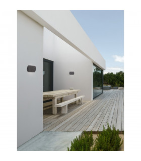 Fedor Outdoor Flush Wall Lamp Anthracite Aluminium Clear Glass LED 7.7W 282Lm 3000K IP65-2