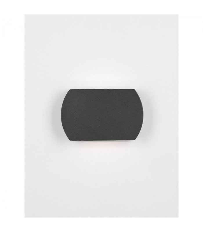 Fedor Outdoor Flush Wall Lamp Anthracite Aluminium Clear Glass LED 7.7W 282Lm 3000K IP65-4