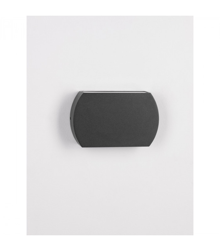 Fedor Outdoor Flush Wall Lamp Anthracite Aluminium Clear Glass LED 7.7W 282Lm 3000K IP65-5
