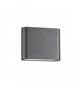 Soho 2 Light Outdoor Up Down Wall Lamp Dark Grey Aluminium Glass LED 2x3W 480Lm 3000K IP54-1