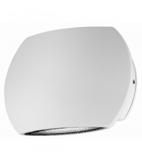 Como 2 Light Outdoor Up Down Wall Lamp Sandy White Aluminium Glass LED 2x3W 510Lm 3000K IP54-1
