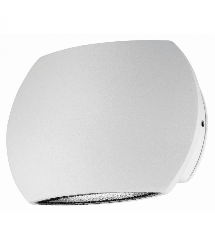 Como 2 Light Outdoor Up Down Wall Lamp Sandy White Aluminium Glass LED 2x3W 510Lm 3000K IP54-1