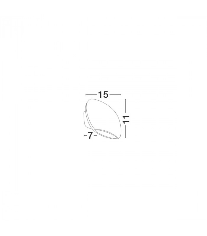 Como 2 Light Outdoor Up Down Wall Lamp Dark Grey Aluminium Glass LED 2x3W 510Lm 3000K IP54-3
