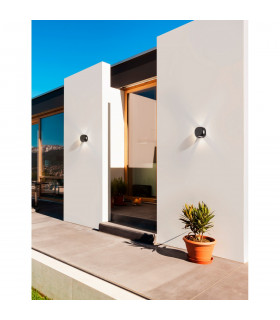 Zari 4 Light Outdoor Flush Wall Lamp Sandy Black Aluminium Glass Osram LED 4x1W 265Lm 3000K IP54-2