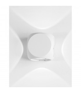 Zari 4 Light Outdoor Flush Wall Lamp Sandy White Aluminium Glass Osram LED 4x1W 265Lm 3000K IP54-2