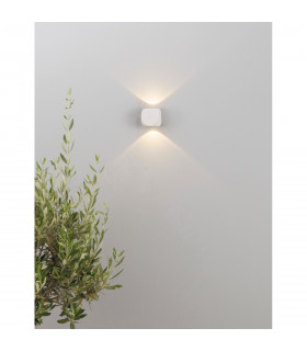 Zari 2 Light Outdoor Up Down Wall Lamp Sandy White Aluminium Glass Cree LED 2x2W 285Lm 3000K IP54-2